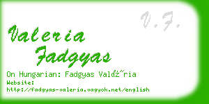 valeria fadgyas business card